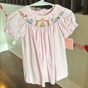 Smocked nativity baby girl 12 month